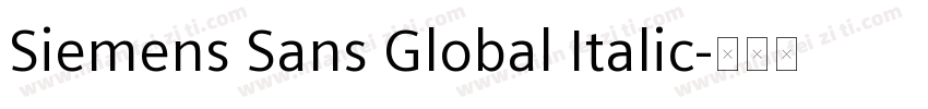 Siemens Sans Global Italic字体转换